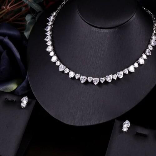 Janekelly costume Accessories Cubic Zircon Crystal Bridal Earrings And Rhinestone Wedding jewelry sets & more For Brides