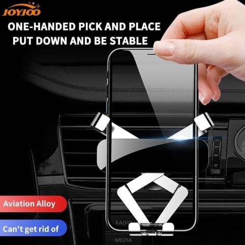 Car Air Outlet Car Mobile Phone Holder Navigation Instrument Panel Aluminum Alloy Gravity forXiaomi Iphone Samsung