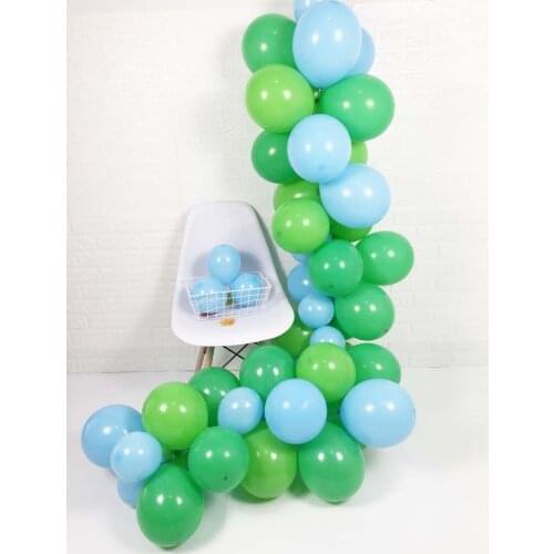 Deep and Jade Green DIY Latex Balloon Garland Arch Set for Baby Shower Kids Birthday Party Decoration Jungle Theme Party