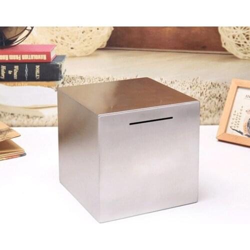 Safe Piggy Bank Made of Stainless Steel,Safe Box Money Savings Bank for Kids,Can D0AD