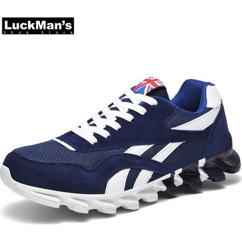 Spring Autumn Sneakers for Men Plus Size 46 Running Shoes Air Mesh Outdoor Sports Shoes Breathable Shoes Man White Black Blue