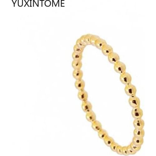 Fashion Punk Minimalist Thin Rings for Women Bohemia Vintage Metal Knuckle Finger Rings Beads Stackable Ring Fashion Jewelry