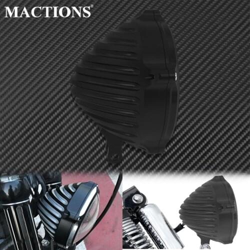 Motorcycle 5.75'' Headlight Cover Mount Configuration Classic Style Black For Harley Dyna Street Bob FXDB Sportster XL Softail