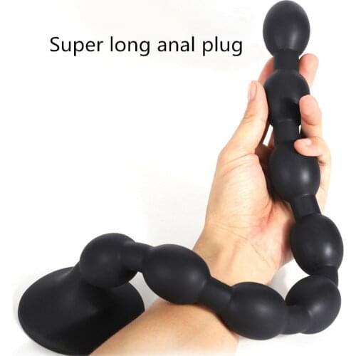 Super Long Soft Anal Pull Beads Dilation Butt Plug Sex Toys For Men/Women Masturbation No Vibration Vaginal Dildo Anal ButtPlug