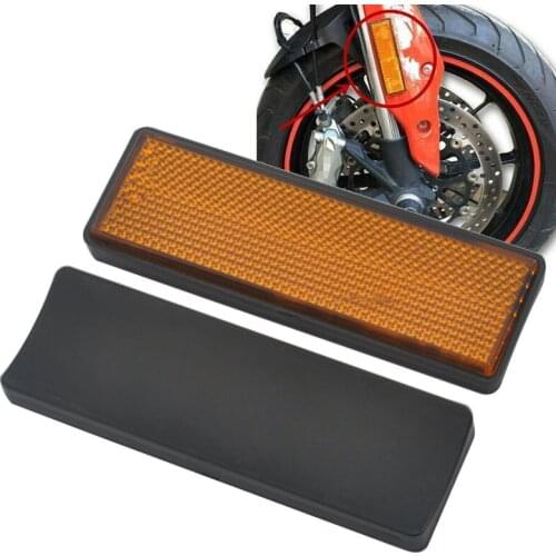 Orange Motorcycle Front Fork Leg Reflector Universal For Ducati ATV Bikes Dirt Bikes