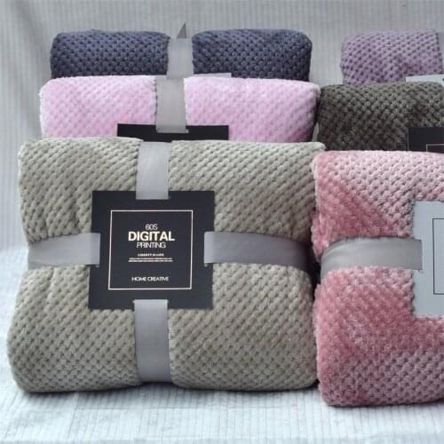 Autumn and winter thick solid color sofa blanket, flannel blanket, coral fleece blanket, gift blanket, nap blanket, blanket
