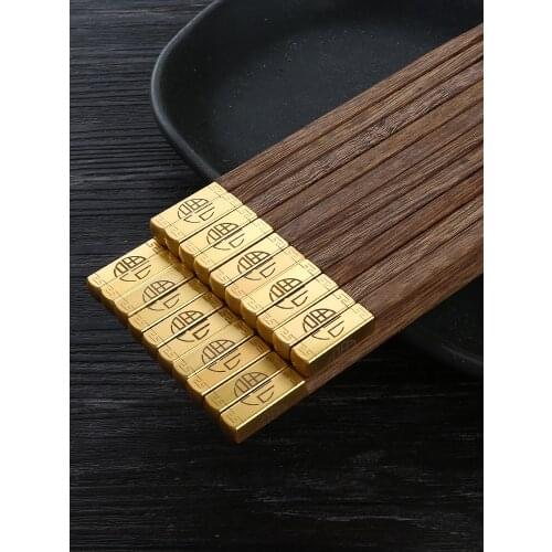 Household high-grade wooden tableware, chopsticks, high temperature resistant, non-slip and mildew resistant food stick