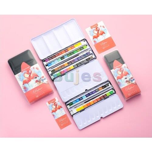 Marco Raffine A7900 Solid Water Color Pigments,pure Bright Precise Color ,24 48 Colors,for Adult and Scholars,portable Tins