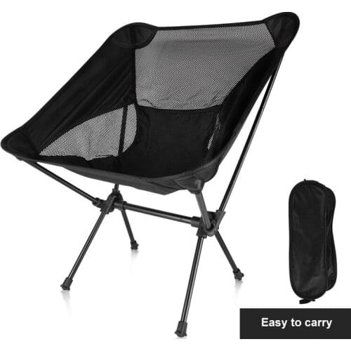 Portable Ultralight Camping Chair Durable Outdoor Folding Fishing Chair Alluminum Beach Picnic Chair Breathable Oxford Fabric