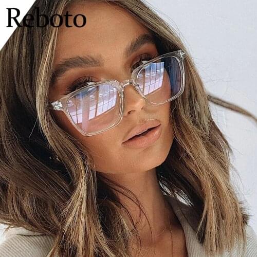 Transparent Women Glasses Trend 2020 Square Blue Light Computer Glasses Frame Fashion Clear Optical Spectacle Eyeglass