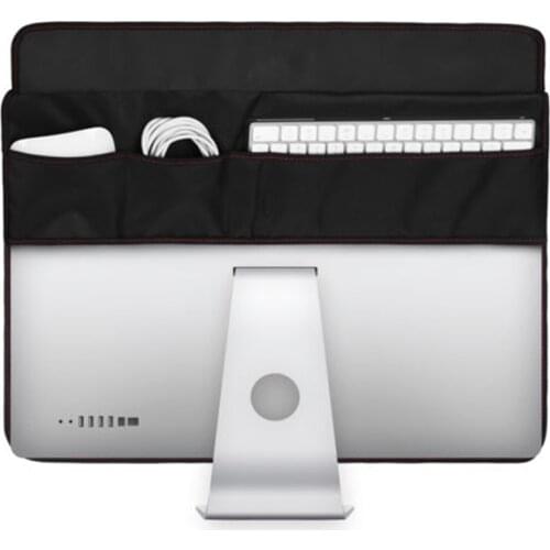 Dustproof Cover Waterproof PU Leather Protective with 3PCS Pockets for 21 inch 27 inch Apple iMac Macbook LCD Screen