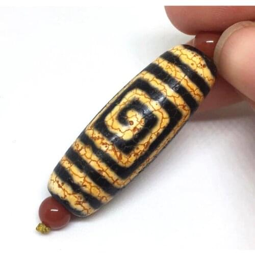 Rare Patterns Vertically Vein Amulet Tibetan Dzi Beads for Bracelet DIY Jewelry Making