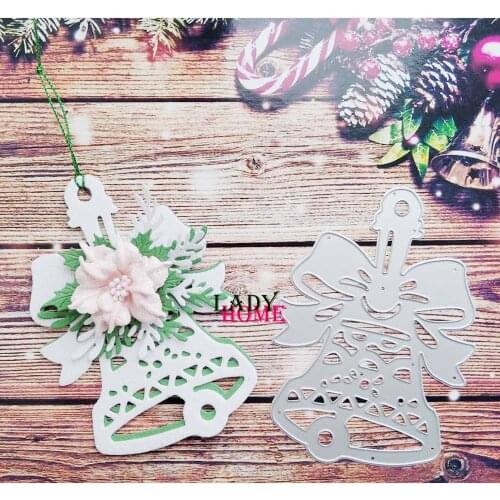 Christmas Bell Craft Dies Metal Cutting Dies Scrapbooking Stamps Embossing Paper Cards Template Blade Punch Stencil DIY New Dies