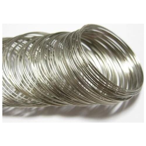 Silver-plate Tone ab.200 Memory Beading Wire Loops 40mm