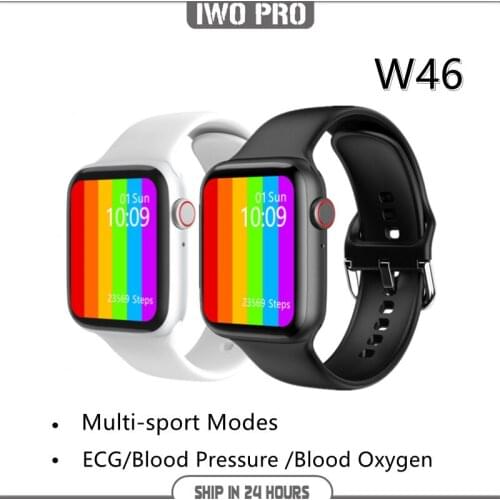 Smart Watch W46 1.75 Inch Screen Bluetooth Call Custom Dial Body Temperature Wireless Charging Watch For Huawei Xiaomi
