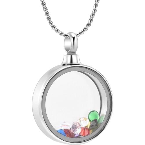 Cremation Jewelry Glass Urn Necklace for Ashes Keepsake Memorial Charm Lockets Pendant for Ashes