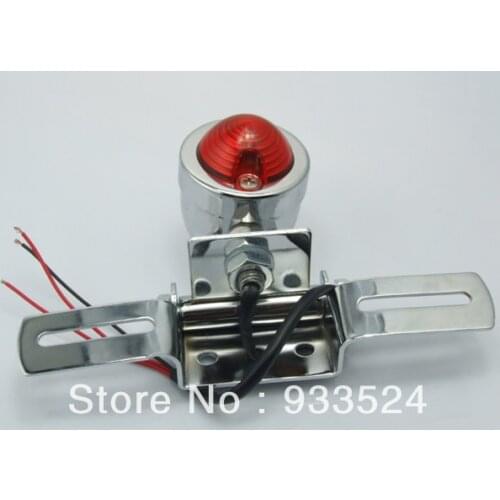 1 Pcs new Motorcycle Bullet Rear Tail Stop Light Lamp With Plate For Harley Chopper Road King Kawasaki Honda Yamaha Suzuki KTN
