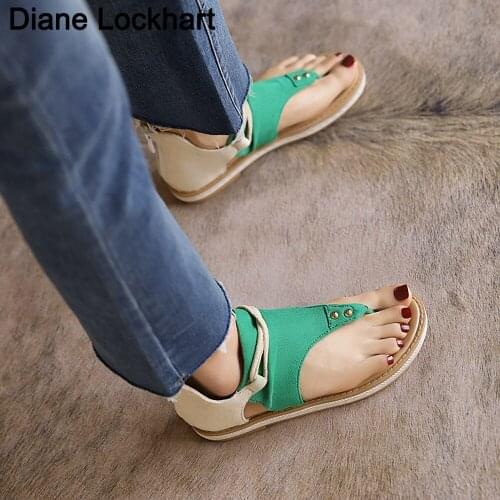 Women Sandals 2021 Summer Outdoor Beach Flip-flop Sandals Solid Fashion Gladiator Sandals Women Flats Casual Zipper Ladies Shoes