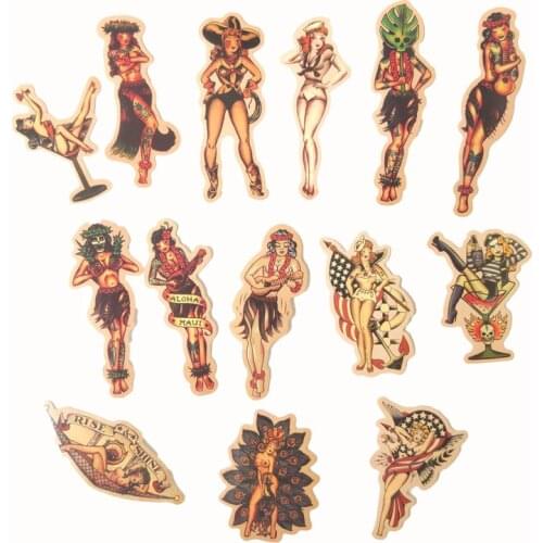 10/50pcs Europe and America Retro girl pin up girl Sticker Decoration Stationery Sticker DIY Ablum Diary Scrapbooking Sticker