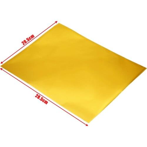 50 Sheets A4 8"x12" Foil Paper Hot Gold Heat Transfer Laser Printer Foil Papers for DIY Invitations Business Cards Calendars