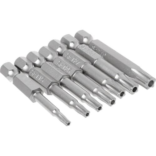 7Pcs Star Drill Bits Screwdriver Magnetic 1/4" Hex Shank Hand Tools Five-pointed Star Bore T10-T40 Wholesale dropshipping