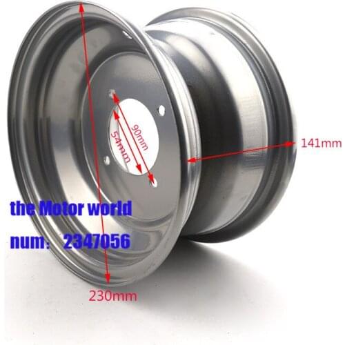 Aluminum ATV 8 Inch Tires Wheel white hub 8 Inch Vacuum Tires 4 Hole Wheel Rims