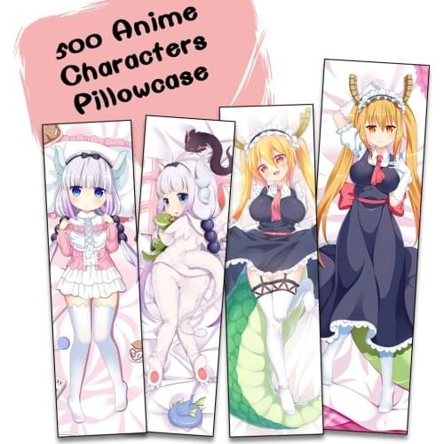 Miss Kobayashis Dragon Maid Dakimakura Pillowcase Cosplay Cartoon Anime Kanna Kamui Toru Body Pillow Case Cover Japanese Style