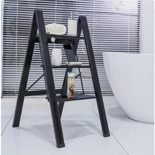 Household Aluminum Alloy Paint Ladder, Thickened Herringbone Ladder, Two-step Ladder, Three-step Stair, Small Bench, Photography