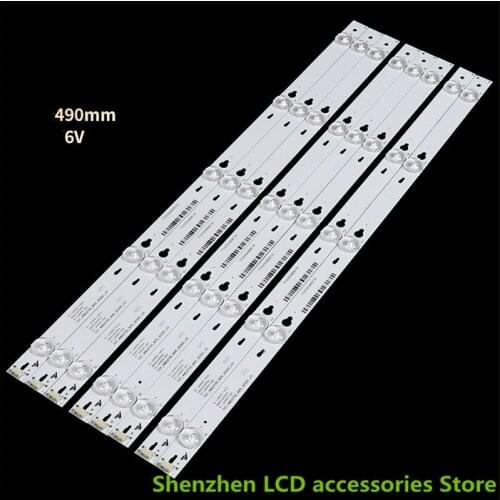 FOR TCL D48A710 JN-4C-LB4805-YHEX1 TOT-48D2700-8X5-3030C-V3 490MM 6V 48inch use aluminium 100%new LCD TV backlight bar