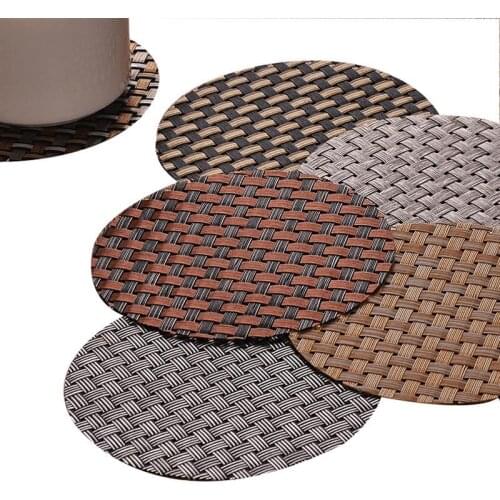 11cm Round Heat Resistant Table Mat Drink Cup Coasters Non-slip Pot Holder Table Placemat Tableware Kitchen Accessories