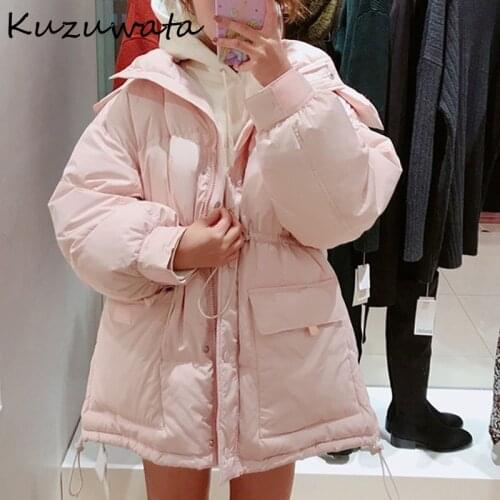 Женские пуховики с капюшоном Kuzuwata China At AliExpress