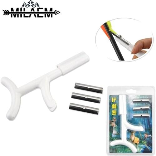 1Piece Feather Shovel for Wood Carbon Arrow Cleaning Feather Stalk Scraping Artifact 4 blade Shaving Device Archery Accessories