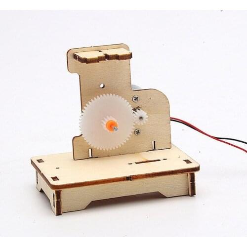 Kid DIY Assembly Hand Generator Model Teaching Aid Student Physics Experiment Toy Wood DIY Assembly Generator Toy great gifts
