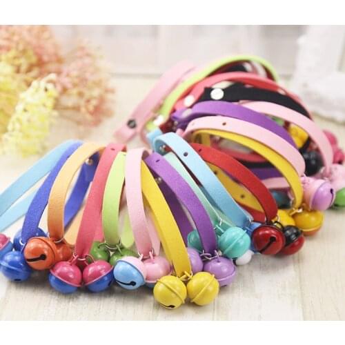 Light Candy Color Cat Bell Collar Dog Collar Pet Items Teddy Bell Neck Collar Cat Necklace Pet Small Dog Accessories