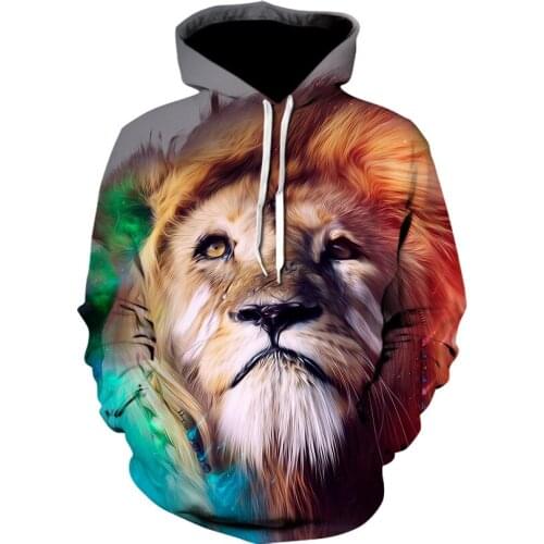 Men/Women hoodies Hip Hop sweatshirt funny 3D cry Lion Pullovers Fashion Brand plus size Hoodie animal Tracksuit Unisex Pullover