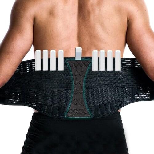 Steel Plate Waist Support Belt Back Brace Treatment of Lumbar Disc Herniation Muscle Strain Double Banded Lower Pain Fitness Gym
