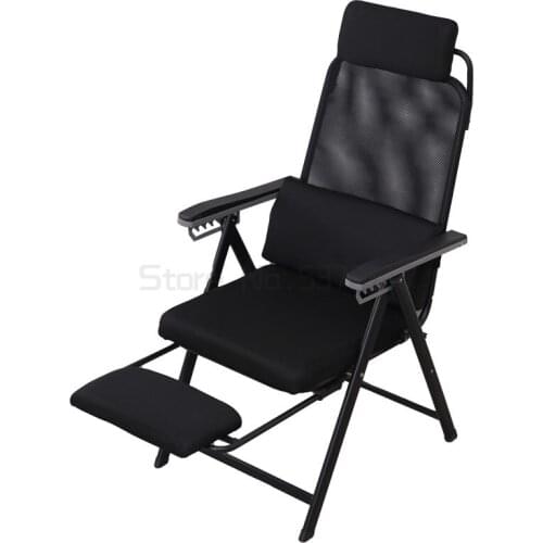 Folding office chair comfortable sedentary meeting room chair lunch break recliner household backrest chair
