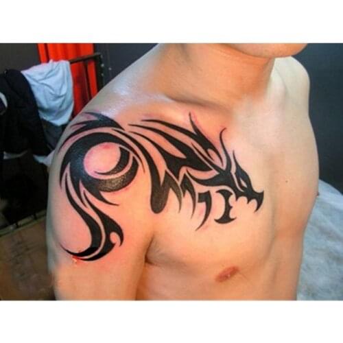 SM-D002(SM-D013)Profession Waterproof Disposable Domineering Shoulder Dragon Temporary Tattoos Sticker Fake Tatto for Woman Men