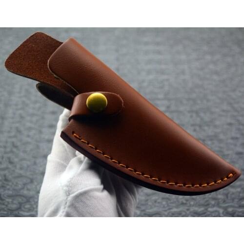 Universal Genuine Leather Sheath Fixed Blade Straight Cutter Scabbard Pouch Cover
