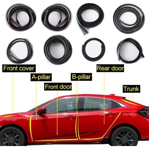 10Pcs Car Door Seal Strip Kit Soundproof Noise Insulation Weather Strip Sealing For Kia Sorento JC XM UM Exterior Accessories