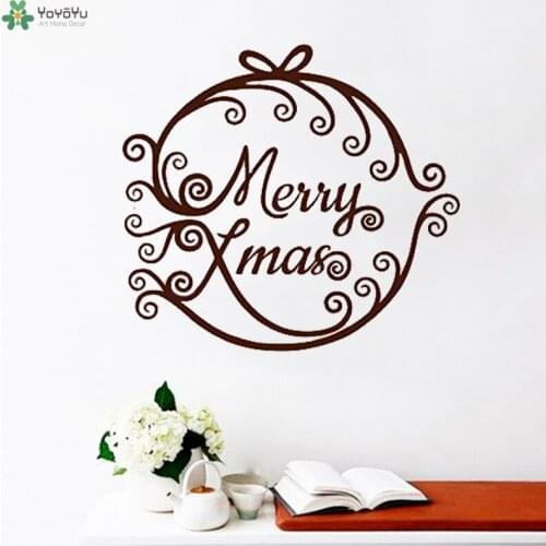 YOYOYU Wall Decal Creative Merry Christmas Decoration Happy New Year Xmas Removable Adhesive Door Window Art Decor Gift DIYCT604