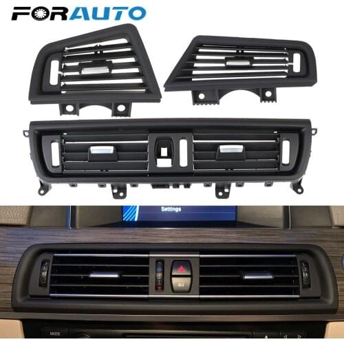 LEEPEE Replacement For BMW 5 Series F10 F18 Car Air Conditioning Vent Front Row Wind Grille Outlet Panel With Chrome Plate Cover