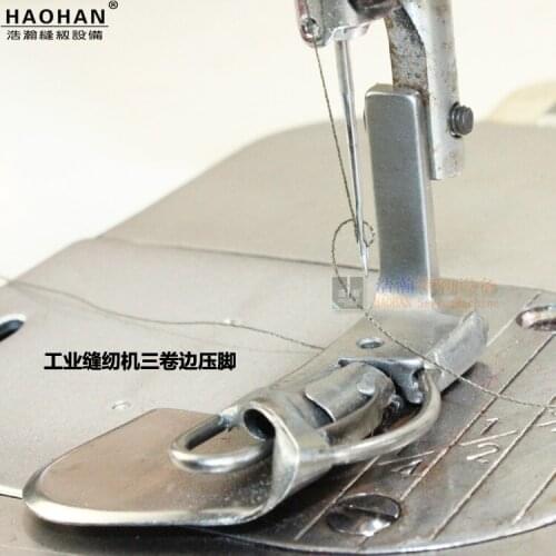 Industrial sewing machine parts three curling feet Computer flat car universal 490359 curling cuffs