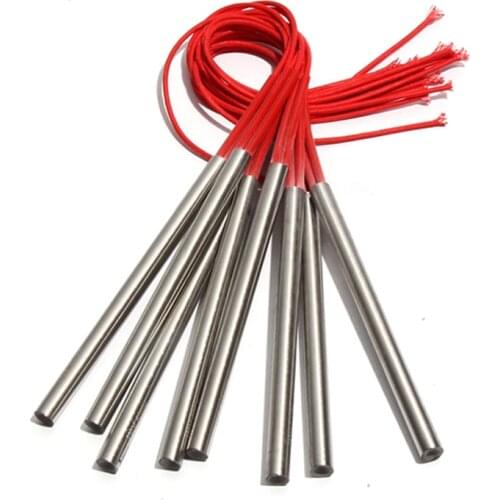10PCS 8mm 120~135mm 201SUS 110V/220V/380V Tubular Heating Pipe Cartridge Heater 250W/260W/270W Electric Mould Element