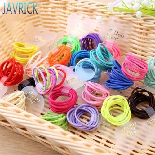 10Pcs/Set Children Baby Girls Mini Elastic Rubber Band Fluorescence Bright Color Hair Ropes Polyester Ponytail Holder Tie Gums