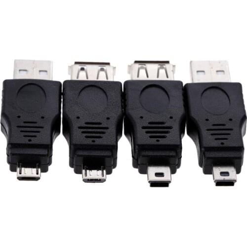 10pcs Mini USB3.0 OTG 5pin F/M Charger Adapter Converter USB Male to Female Micro USB Adapter Power Bank Cable