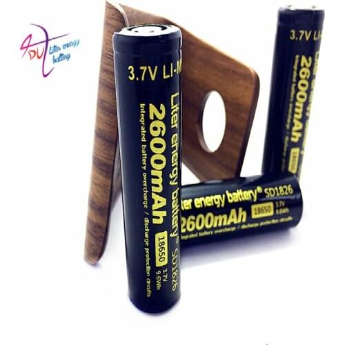 2 Pcs/lot New Original 18650 Wholesale 100% Authentic Liter Energy Battery 18650 3.7V 2600MAH Li-ion Battery for tablet pc inch