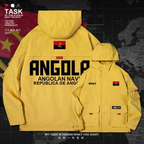 Republic of Angola Angolan AGO men jacket hooded Navy logo army fan windbreaker streetwear chaquetas hombre autumn clothes