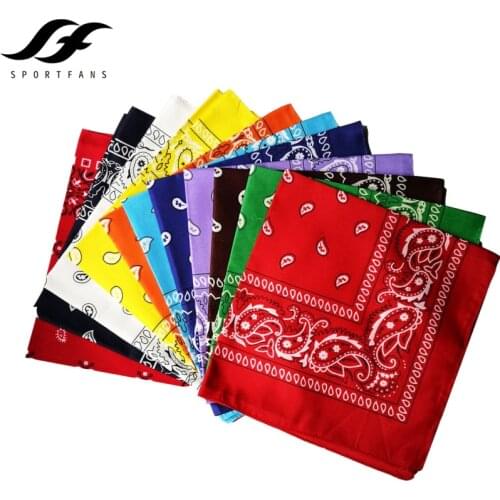 Unisex Print Bandana Scarf Hip-hop Bandanas Cross Turban Headband Hair Tie Vintage Multifunctional Cycling Square Scarf
