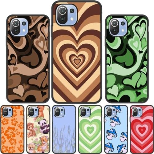 Cute Simple Love Heart Cases For Xiaomi Mi 11 Ultra Case For Xiaomi Mi 11 10T Pro Note 10 Lite Mi 11Lite 10 T Pro Silicone Cover